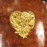 Антикварный книжный шкаф с наборным фасадом дверец 1860-х гг. 