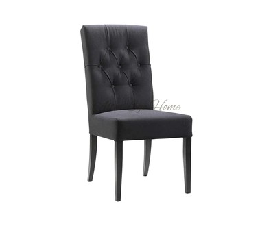 Темно-серый стул для столовой с мягкой спинкой