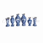 Комплект декоративных керамических ваз с пейзажными вставками