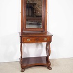 Антикварный туалетный столик с зеркалом-псише красного дерева 1810-х гг.