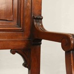 Антикварная скамья с высокой спинкой 1870-х гг. 