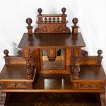 Антикварный письменный стол с артитектурным навершием 1860-х гг.