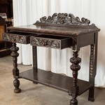 Антикварный столик-консоль с львиным маскароном 1850-х гг. 
