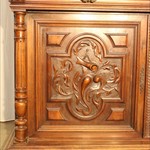 Антикварный буфет с резными филенками 1860-х гг.