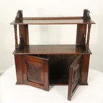 Антикварный навесной шкафчик с зеркальным полотном 1900-х гг. 