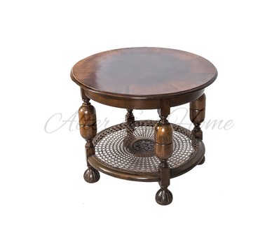 Антикварный кофейный столик из ореха