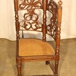 Антикварное кресло со сквозной резной спинкой 1860-х гг. 