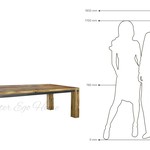 Большой обеденный стол в стиле лофт из массива дуба