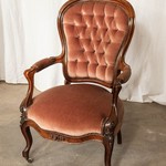 Комплект из двух антикварных палисандровых кресел со спинками капитоне 1840-х гг. 