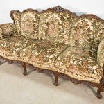 Мягкий винтажный диван в стиле "орехового" рококо 1950-х гг.