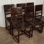 Комплект антикварных стульев в стиле неоренессанс 1860-х гг. 