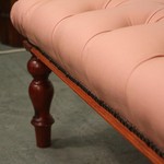 Винтажная скамья с обивкой капитоне 1950-х гг. 