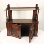 Антикварный навесной шкафчик с зеркальным полотном 1900-х гг. 