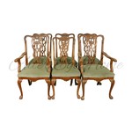 Комплект антикварной мебели для сидения в стиле Томаса Чиппендейла 1890-х гг. 