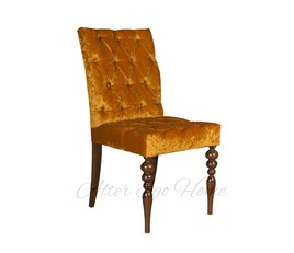Роскошный стул янтарного цвета с фигурными ножками