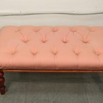 Винтажная скамья с обивкой капитоне 1950-х гг. 