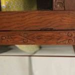 Антикварный чайный столик с фигурным поликом 1910-х гг. 