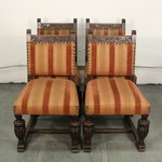Комплект антикварных стульев с пышными сиденьями 1910-х гг. 