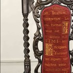 Антикварное кресло тронного типа резного темного ореха 1850-х гг. 