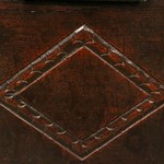 Антикварный дубовый сундук с филеночной конструкцией 1760-х гг. 