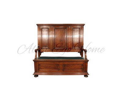 Антикварная скамья с высокой спинкой 1870-х гг. 