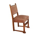 Комплект из четырех старинных персиковых стульев 