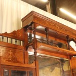 Антикварная викторианская витрина из палисандра 1870-х гг. 