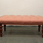 Винтажная скамья с обивкой капитоне 1950-х гг. 