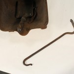 Антикварный эмалированный зольник с цветочным орнаментом 1900-х гг. 