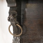 Антикварная настенная вешалка с зеркалом 1880-х гг. 