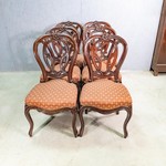 Комплект антикварных стульев с ажурными спинками 1870-х гг.