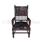 Антикварное бельгийское кресло из дуба