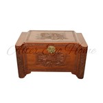 Антикварный китайский сундук с резными композициями 1910-х гг. 