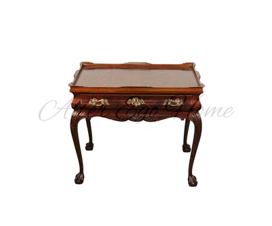 Антикварный чайный столик в стиле Чиппендейл 1940-х гг. 