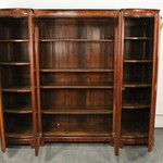 Антикварный книжный шкаф с наборным фасадом дверец 1860-х гг. 