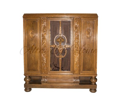 Старинный немецкий шкаф для книг 