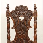 Антикварный резной стул с антропоморфным маскароном 1850-х гг. 