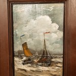 Антикварный голландский шкаф с живописными сюжетами 1870-х гг. 