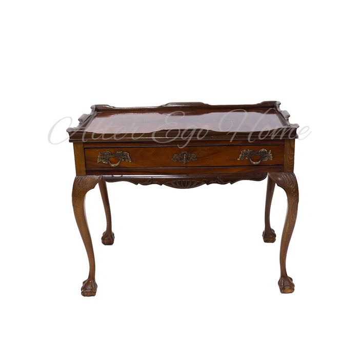 Антикварный чайный столик из ореха 1910-х гг.