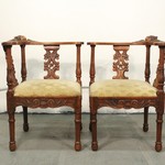 Пара антикварных кабинетных кресел 1840-х гг. 