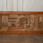 Антикварное панно в дубовой раме 1940-х гг. 