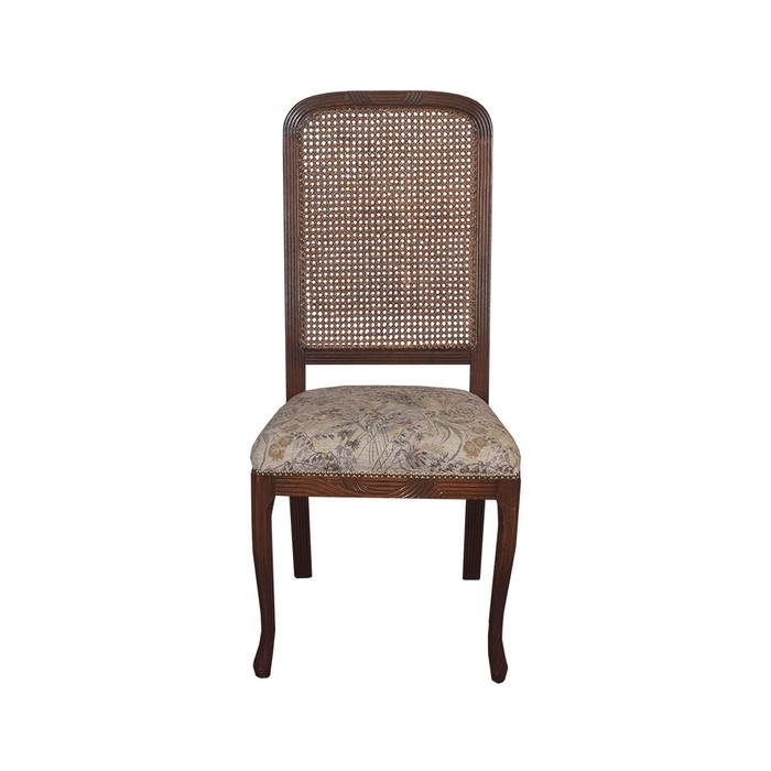 Комплект из 4 антикварных стульев со спинками из ротанга