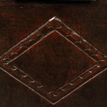 Антикварный дубовый сундук с филеночной конструкцией 1760-х гг. 