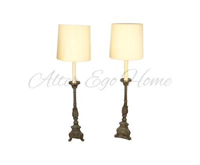 Пара антикварных напольных ламп 1890-х гг. 