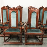 Антикварный комплект мебели в неоготическом стиле для столовой 1870-х гг.  
