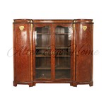 Антикварный книжный шкаф с наборным фасадом дверец 1860-х гг. 