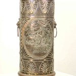 Антикварная подставка для зонтов из латуни 1880-х гг. 