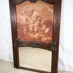 Антикварное зеркало с сюжетным панно 1860-х гг.