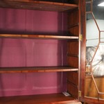 Антикварный книжный шкаф с разомкнутым фронтоном 1870-х гг. 