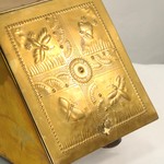 Антикварное латунное ведро для золы (зольник) с совочком 1900-х гг. 